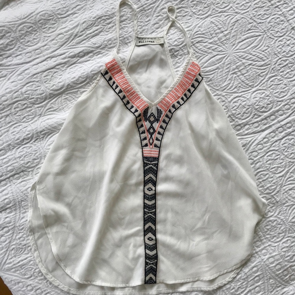White boho tank